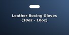 Leather Boxing Gloves (10oz - 16oz)