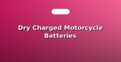 Dry Charged Motorcycle Batteries